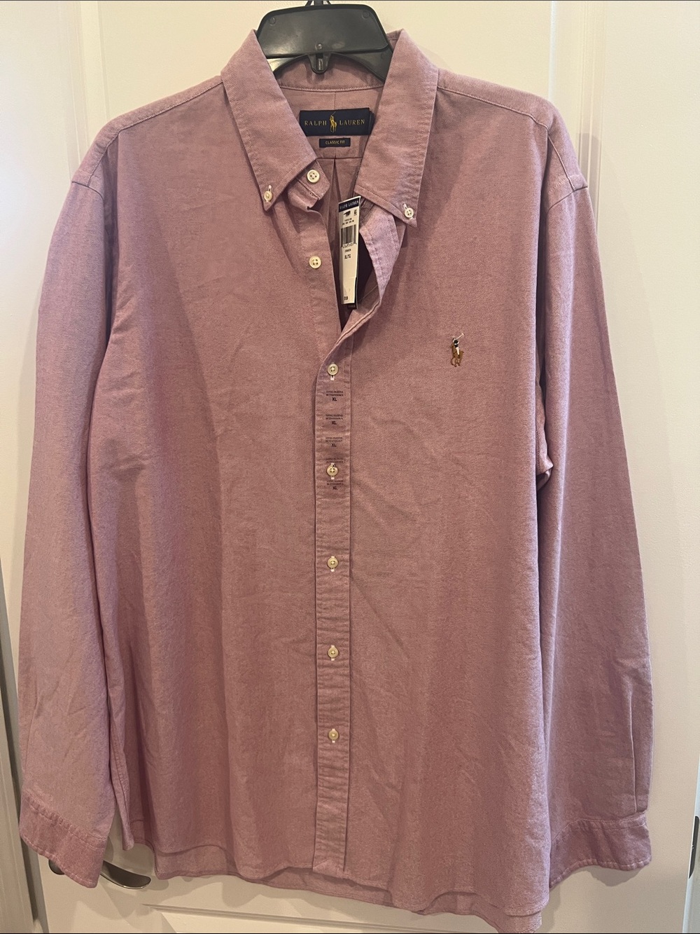 Ralph Lauren Men's Classic Button-Down Oxford Shirt in Lavender Pink